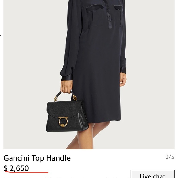 NEW‼️ Salvatore Ferragamo Mini Gancini Top Handle Calfskin Bag - Picture 3 of 16